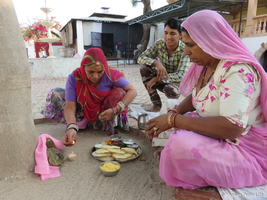 food was cooked the day before as fire is not used on this auspicious day